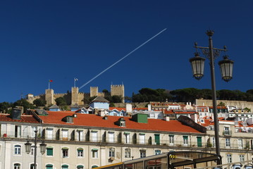 Praça da Figueira et Castelo de São Jorge, Lisbonne