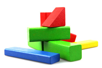 Wooden building blocks