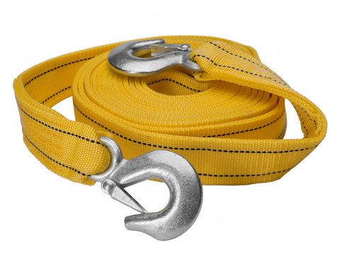 Towing rope with hooks