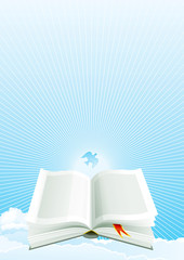 Open Bible at heaven