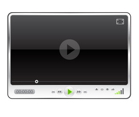 Modern minimal media player