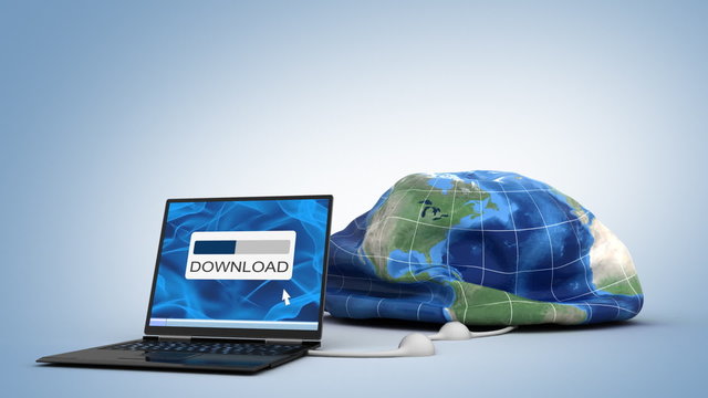 World downloading 3d animation