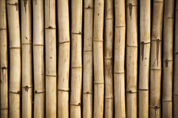 Walls are made of bamboo