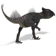 Fototapeta na wymiar Dinosaur Archaeoceratops. 3D rendering with clipping path and