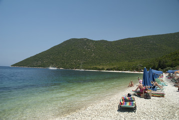 Fototapeta premium Antisamos Bay on the Island of Kephalonia in Greece