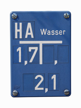 Hinweisschild auf Hydrant