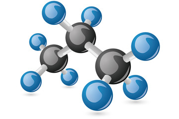 Propane molecule