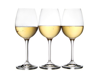 Glasses of white wine