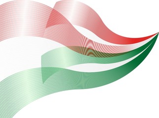 Italia Bandiera Astratta Frattale-Italy Flag Fractal-Vector