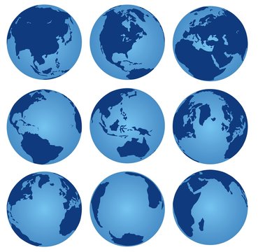 nine set of wiev world globe