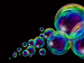 bulles avec refletsmuticolor