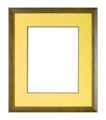 Brown wooden picture frame