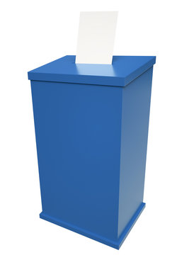 Blue ballot box