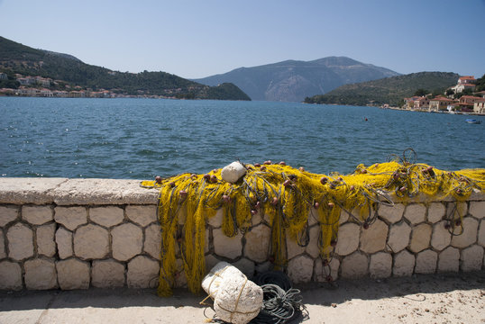Vathi on the Island of Ithaka in Greece