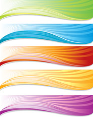 Colorful headers vector design set