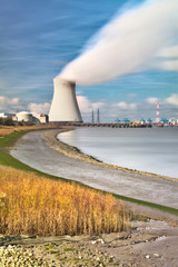 nuclear power station in harbor