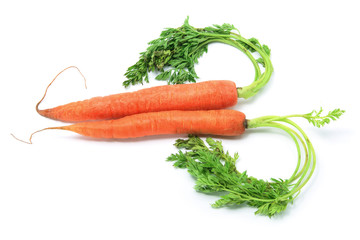 Carrots Arranged in Heart Shape