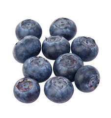 Blueberry isolated on white background .