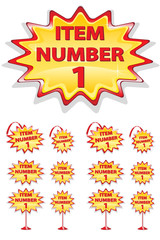 set of red sale icons isolated on white - item number 1