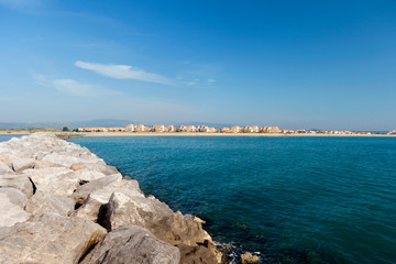 Mediterranean sea coast. Nice France.
