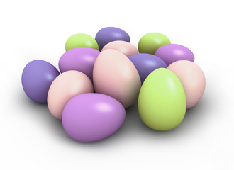 Pretty colorful Easter eggs