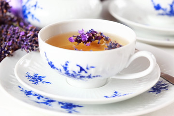 Fototapeta na wymiar Lavender tea