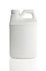 white plastic bottle isolated on a white background