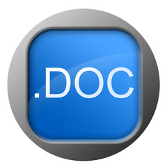 Icône - Fichier Doc - obrazy, fototapety, plakaty