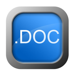 Icône - Fichier Doc - obrazy, fototapety, plakaty