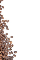 Brown roasted coffee beans