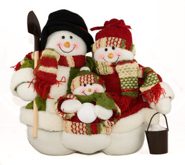 Christmas decoration - snowman family - toy