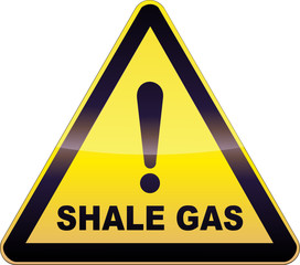 Yellow Shale Gas Warning Sign