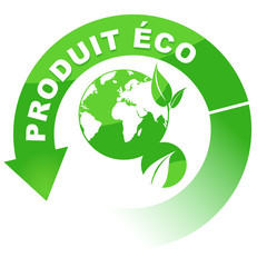 produit éco sur vignette fléchée verte