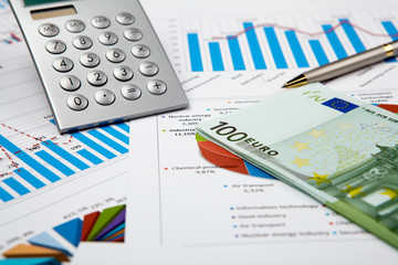 Obraz premium financial charts and graphs