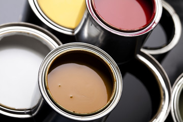 Paint and cans