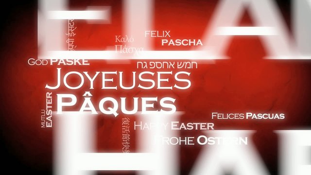 Joyeuses P&acirc;ques vid&eacute;o nuage de tags international