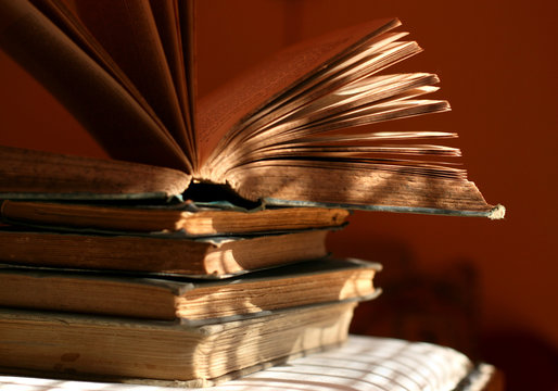 Stack of old books