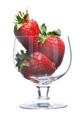 Strawberries and glass