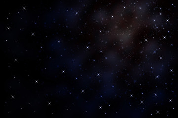 Fototapeta na wymiar Gwiazda na niebie w nocy