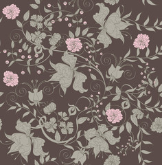 Obraz premium Decorative seamless dark gray background.