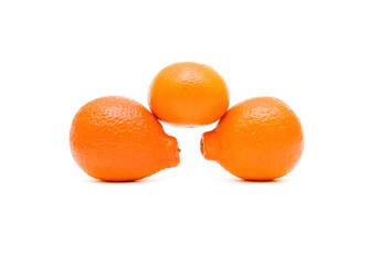 tangerines on a white background