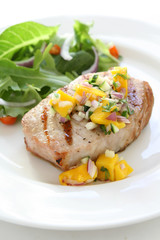 Pork Chop with Mango Salsa
