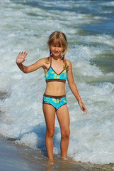 young girl on the beach