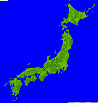 Japan relief shading grün