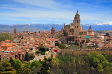Fototapeta na wymiar Segovia City, widok z Alcazar, Hiszpania