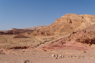 Scenic red rocks in the desert