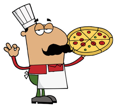 Hispanic Pizza Chef Man