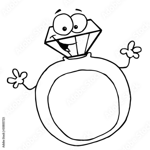 "Outline Diamond Ring" Stock image and royalty-free vector files on