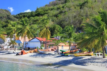 Fotobehang Caraïben Vissersstrand - Martinique