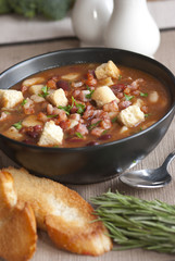 Chunky chilli meal soup